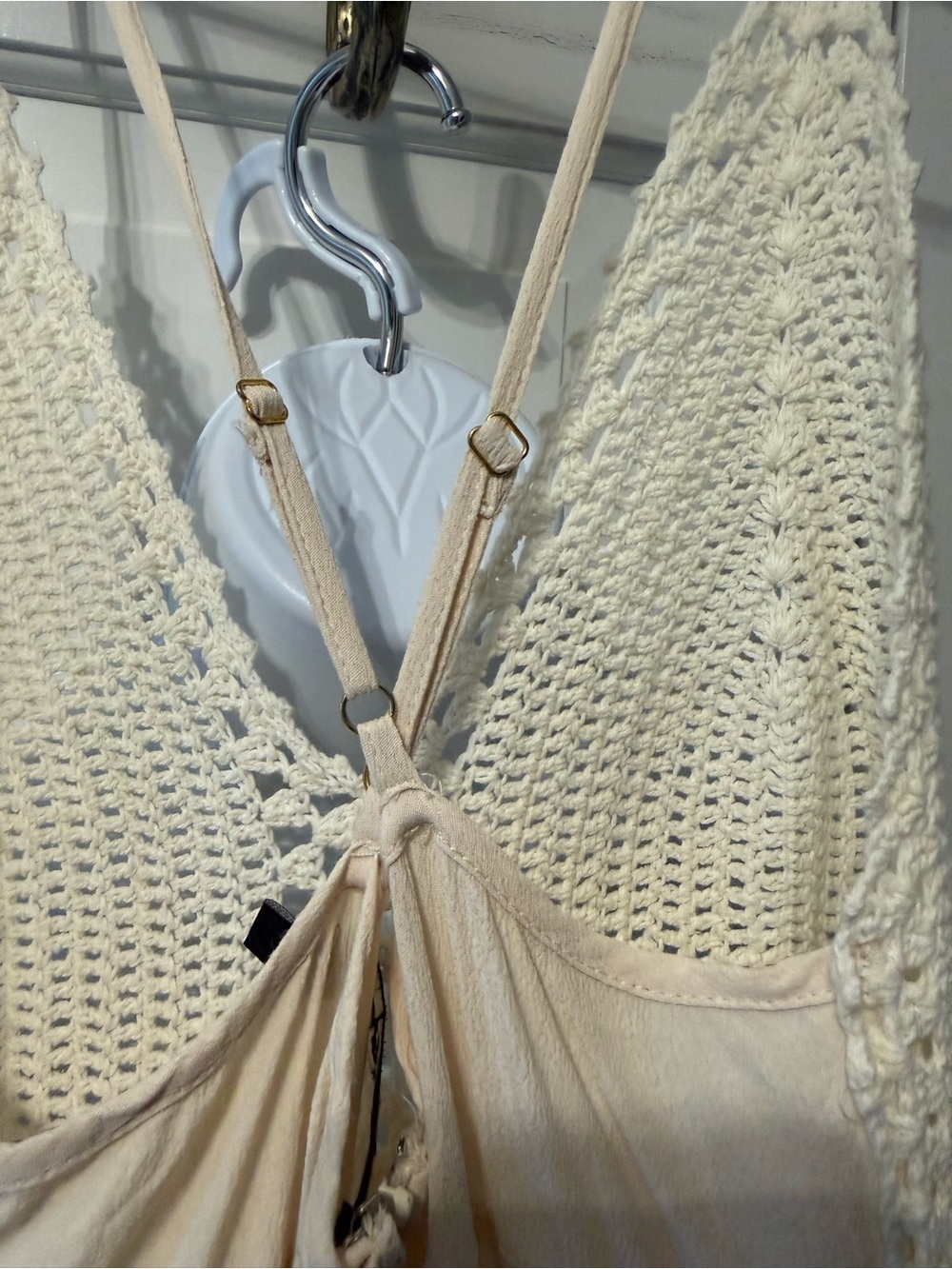 Ark & Co Cream Crochet-Top Maxi Dress - Picture 5 of 7